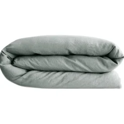 Housse de couette 260X240 cm lin lavé SONATE vert Lichen>Linnea Hot