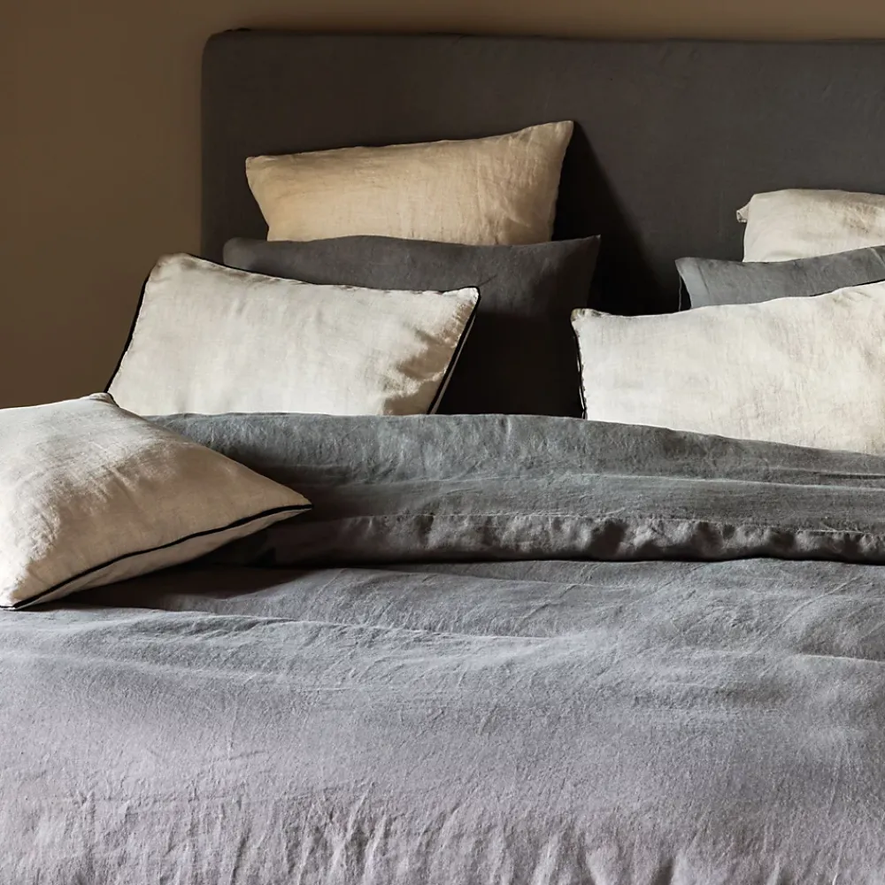 Linnea Housse de couette 260X240 cm lit lin lavé SONATE marron Cognac* Housse De Couette