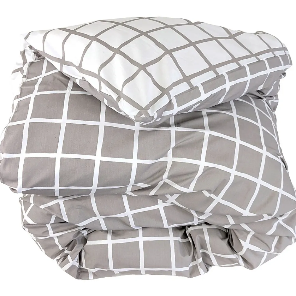 Housse de couette 260x240 cm percale coton DDM MAX Gris>Linnea Hot