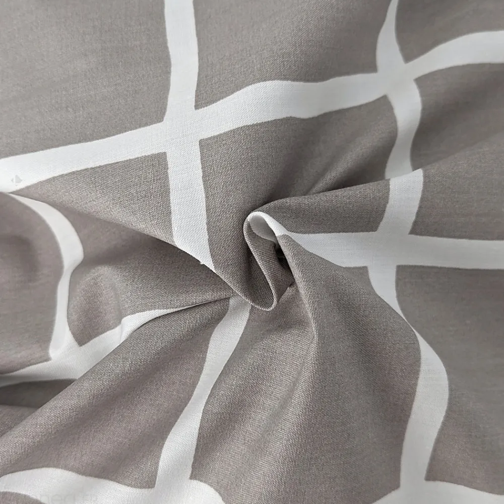 Housse de couette 260x240 cm percale coton DDM MAX Gris>Linnea Hot
