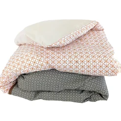 Linnea Housse de couette 280x240 cm percale coton GABIN marron* Housse De Couette