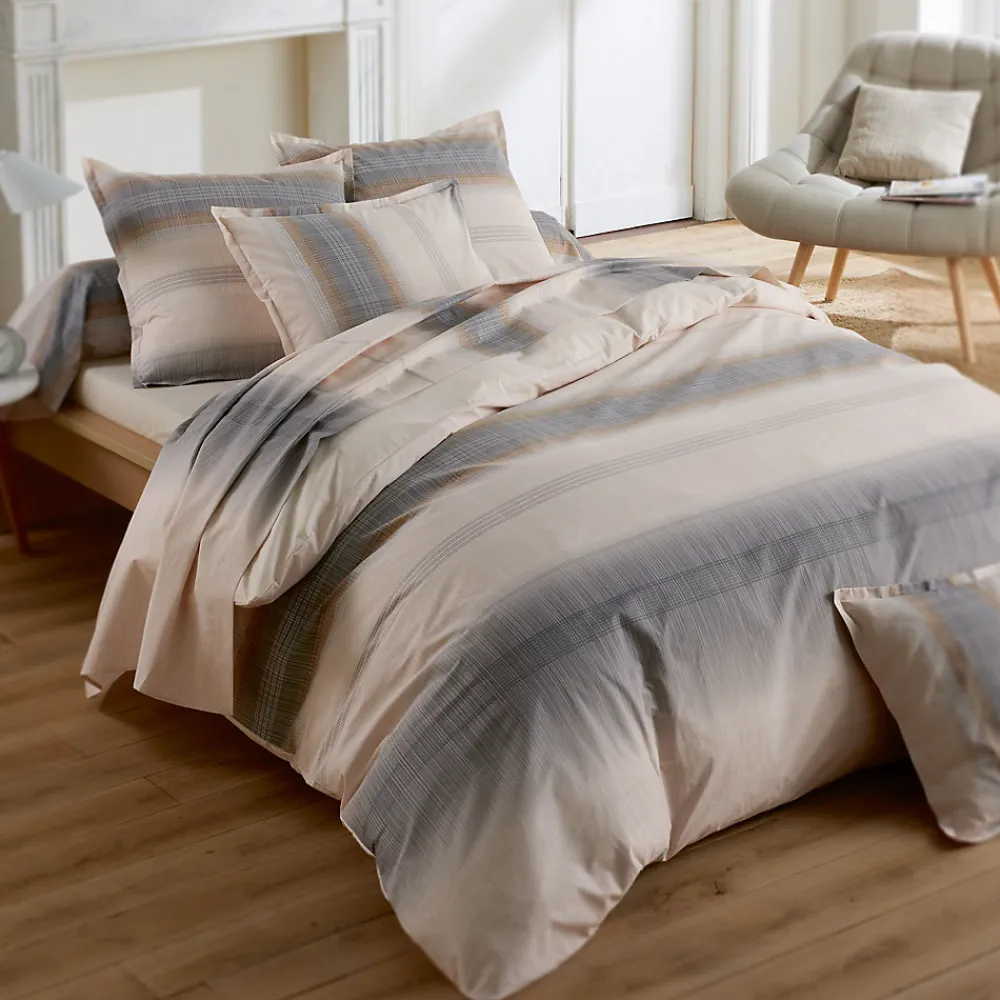 Housse de couette 240x220 cm percale coton ESTEBAN Beige>Linnea Sale