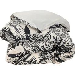 Linnea Housse de couette 300x240 cm percale de coton ALBA beige/noir* Housse De Couette