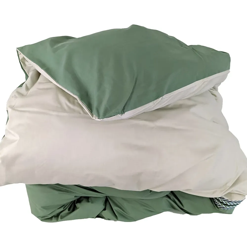 Linnea Housse de couette 200x200 cm percale coton NOA vert Kaki* Housse De Couette