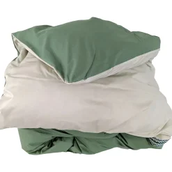 Housse de couette 260x240 cm percale coton NOA vert Kaki>Linnea Hot
