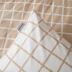 Housse de couette 200x200 cm percale coton DDM MAX Beige><noscript><img width=