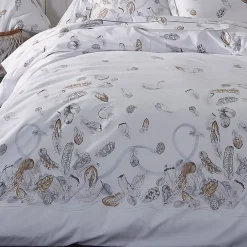 Linnea Housse de couette 280x240 cm Percale pur coton PLUMES* Housse De Couette