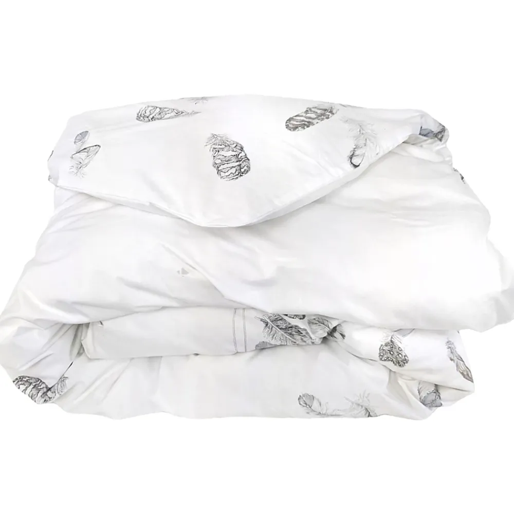 Linnea Housse de couette 280x240 cm Percale pur coton PLUMES* Housse De Couette