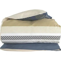 Housse de couette 140x200 cm percale coton MARLOW acier>Linnea Hot