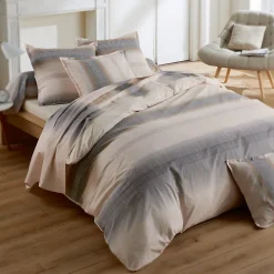 Linnea Housse de couette 300x240 cm percale coton ESTEBAN Beige* Housse De Couette