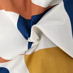 Linnea Housse de couette 260x240 cm percale de coton MODULO bleu cobalt* Housse De Couette