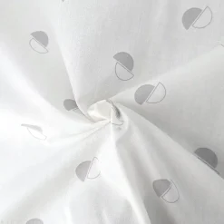 Linnea Housse de couette 140x200 cm percale coton ALEX gris Nuage* Housse De Couette
