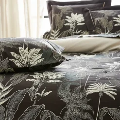 Linnea Housse de couette 200x200 cm satin de coton CAYENNE noir Ebène* Housse De Couette