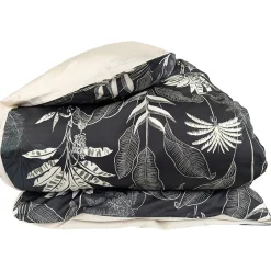 Linnea Housse de couette 200x200 cm satin de coton CAYENNE noir Ebène* Housse De Couette