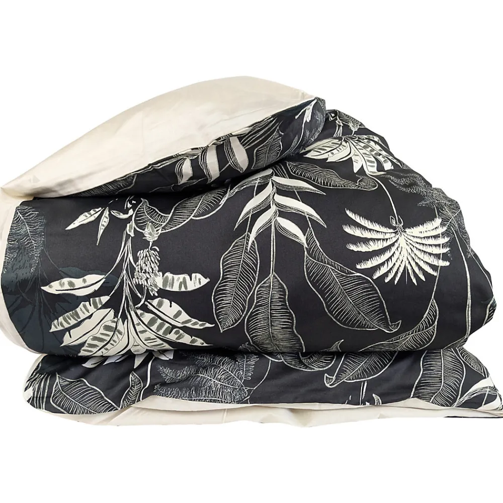 Linnea Housse de couette 200x200 cm satin de coton CAYENNE noir Ebène* Housse De Couette