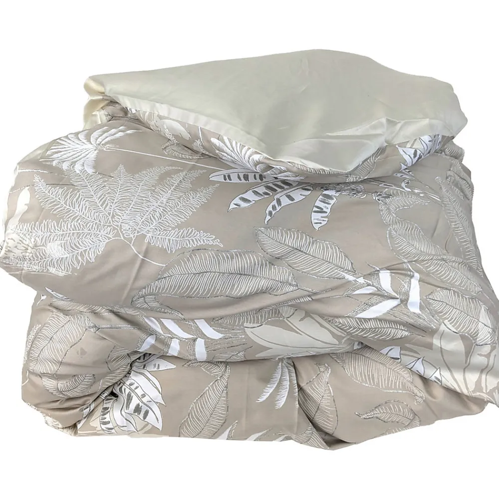 Housse de couette 240x220 cm satin de coton CAYENNE beige ficelle>Linnea Outlet
