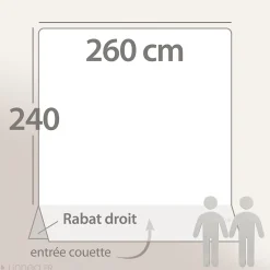 Linnea Housse de couette 260x240 cm Satin de coton ODEON Marron clair* Housse De Couette