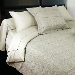 Linnea Housse de couette 260x240 cm Satin de coton ODEON Marron clair* Housse De Couette