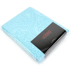 Housse de couette 240x220 cm Satin de coton PANTHEON Bleu clair><noscript><img width=