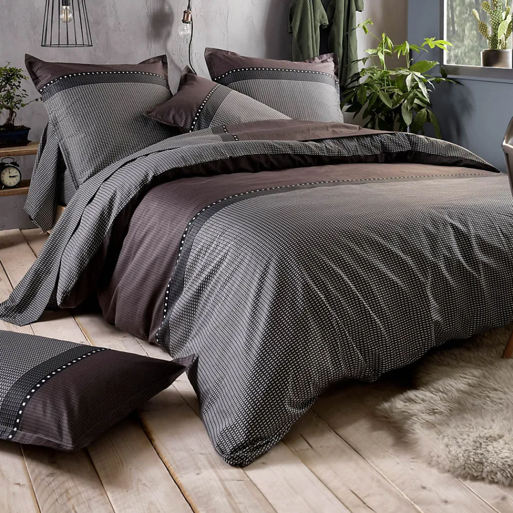 Linnea Housse de couette 280x240 cm satin de coton ENZO noir* Housse De Couette