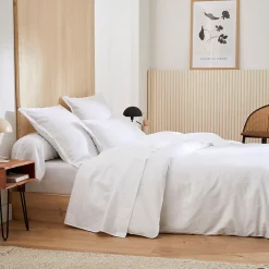 Housse de couette 140x200 cm satin de coton GRAND HÔTEL blanc>Linnea Best