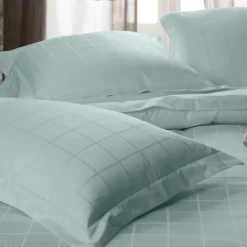 Linnea Housse de couette 280x240 cm satin CONCERTO rayures vert Lichen* Housse De Couette