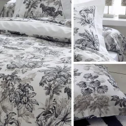 Housse de couette 140x200 cm satin de coton SAVANE blanc><noscript><img width=