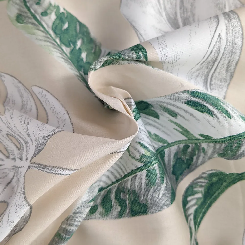 Housse de couette 140x200 cm satin de coton VOYAGE beige Lin>Linnea Discount