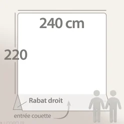 Linnea Housse de couette 240x220 cm Satin de coton ETOILE Gris clair* Housse De Couette
