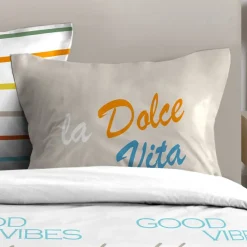 STOF Housse de couette 240x220 DOLCE VITA + 2 taies coton 57 fils* Housse De Couette