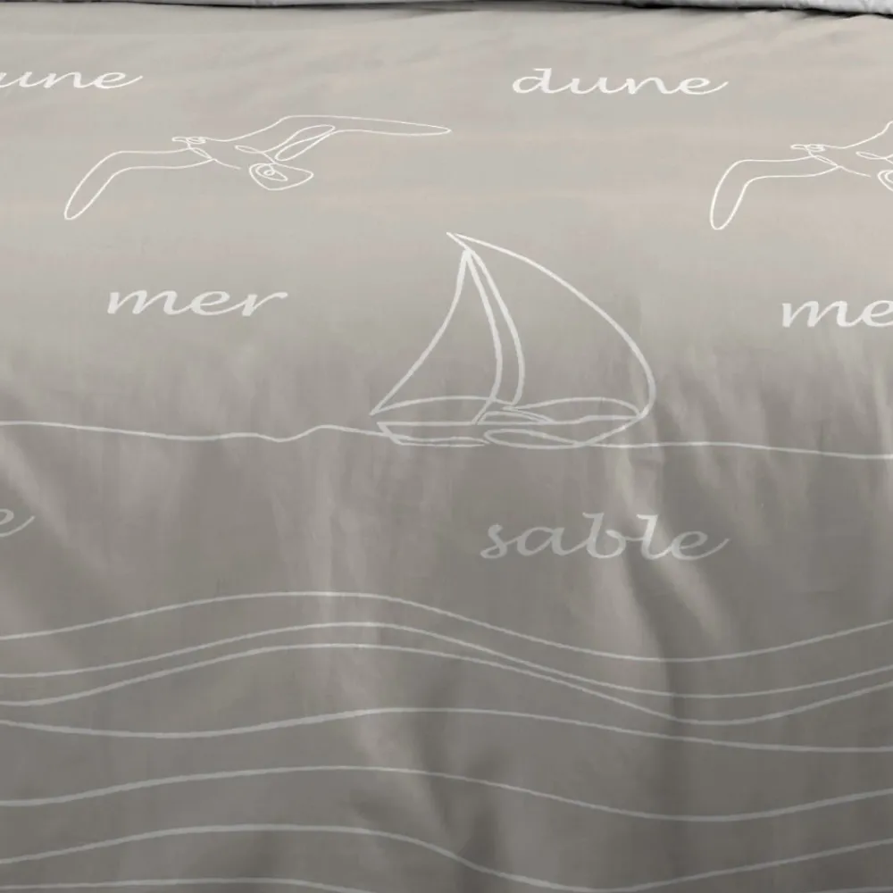 STOF Housse de couette 240x220 DUNES + 2 taies coton 57 fils* Housse De Couette