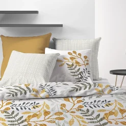 Atelier Du Coton Housse de couette 260x240 Eloa + 2 taies coton bio 57 fils* Housse De Couette