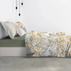 Atelier Du Coton Housse de couette 260x240 Eloa + 2 taies coton bio 57 fils* Housse De Couette