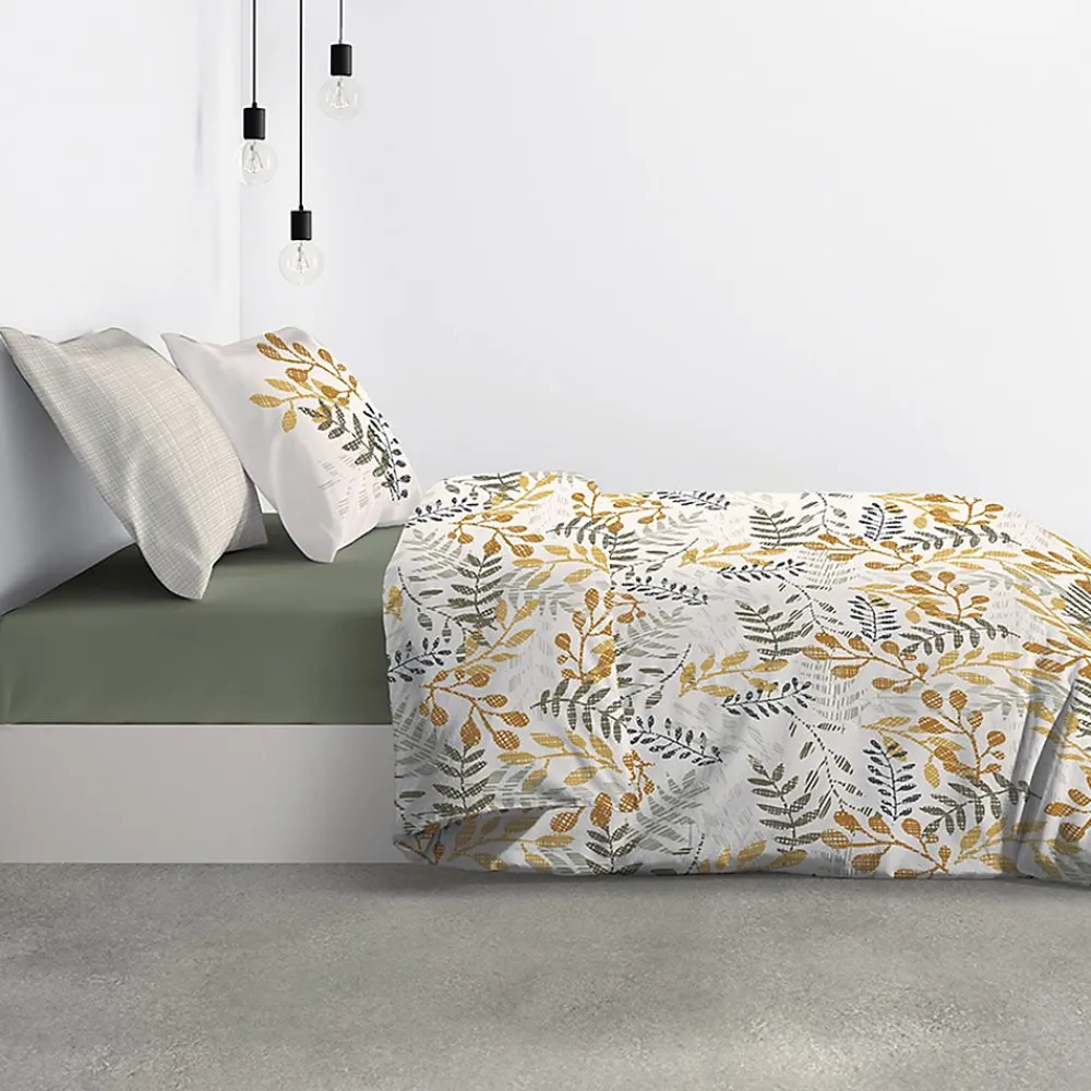 Atelier Du Coton Housse de couette 260x240 Eloa + 2 taies coton bio 57 fils* Housse De Couette