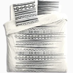 Housse de couette 240x260 Ethnik NB + 2 taies 100% coton 57 fils><noscript><img width=