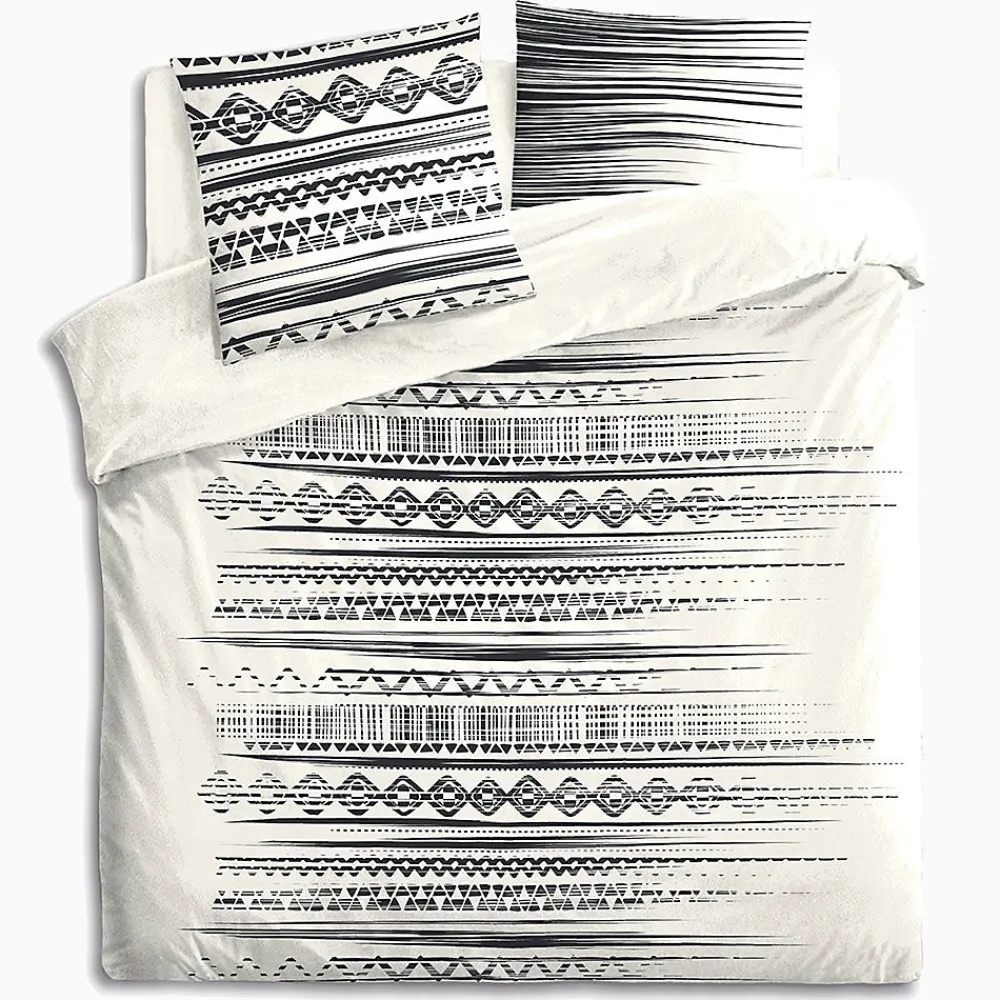 Housse de couette 240x260 Ethnik NB + 2 taies 100% coton 57 fils>Atmosphera Créateur D'Intérieur Clearance