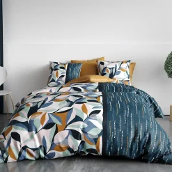 Atelier Du Coton Housse de couette 240x220 FLORIS + 2 taies coton 57 fils* Housse De Couette