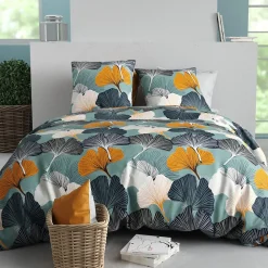 Housse de couette 240x220 GINK + 2 taies coton 57 fils>Atelier Du Coton Hot