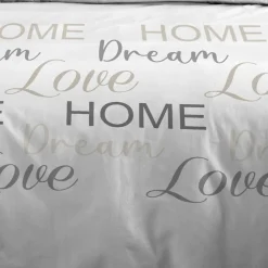 STOF Housse de couette 240x220 HOMELOVE + 2 taies coton 57 fils* Housse De Couette