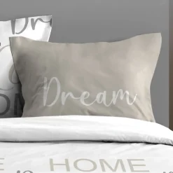 STOF Housse de couette 240x220 HOMELOVE + 2 taies coton 57 fils* Housse De Couette