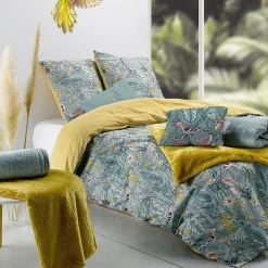 Housse de couette 240x220 Hupia + 2 taies coton 57 fils>Atelier Du Coton Outlet