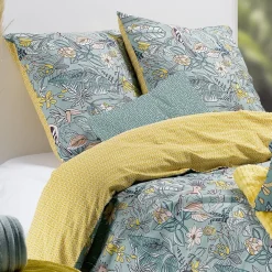 Housse de couette 240x220 Hupia + 2 taies coton 57 fils>Atelier Du Coton Outlet