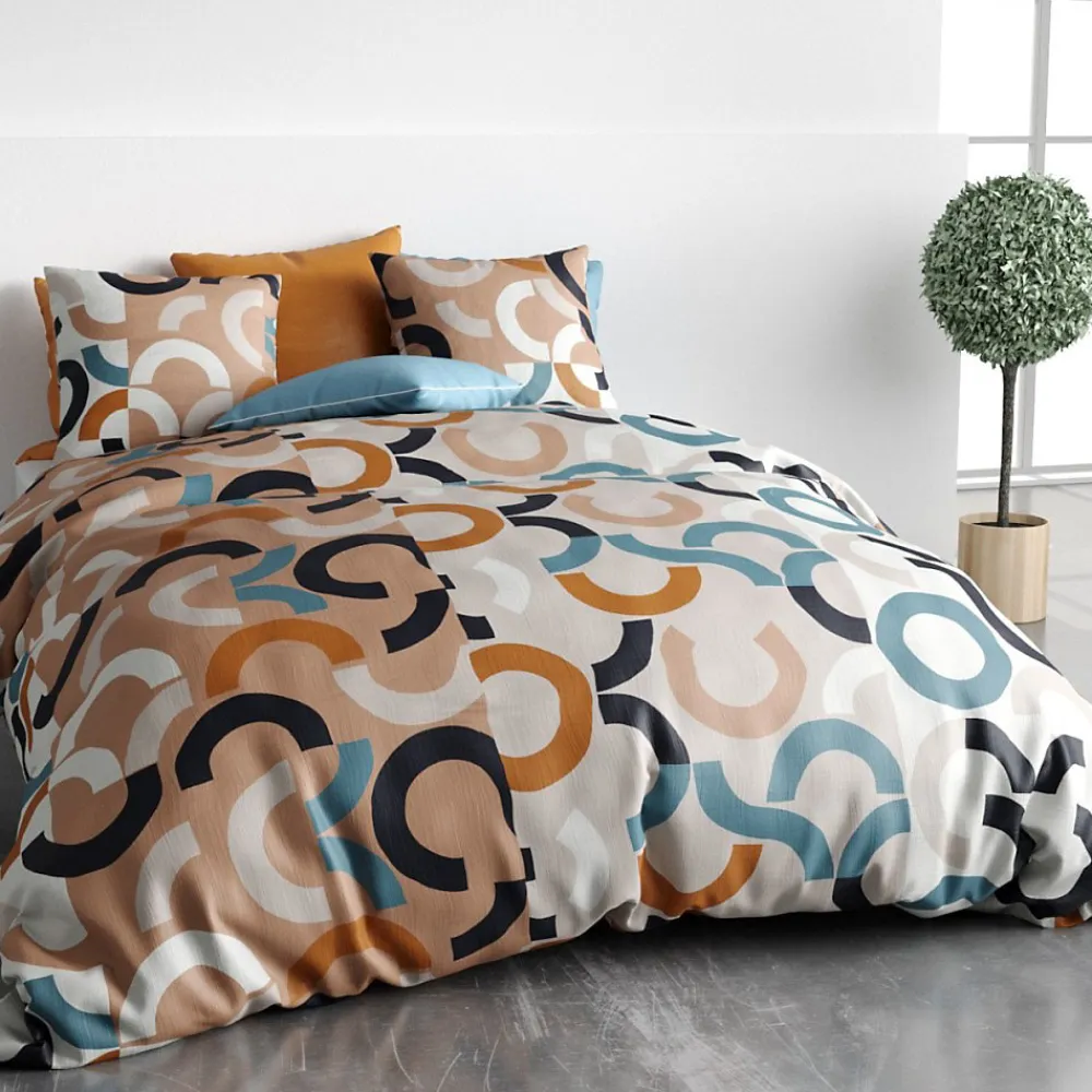 Housse de couette 260x240 IGOR + 2 taies coton 57 fils>Atelier Du Coton Online