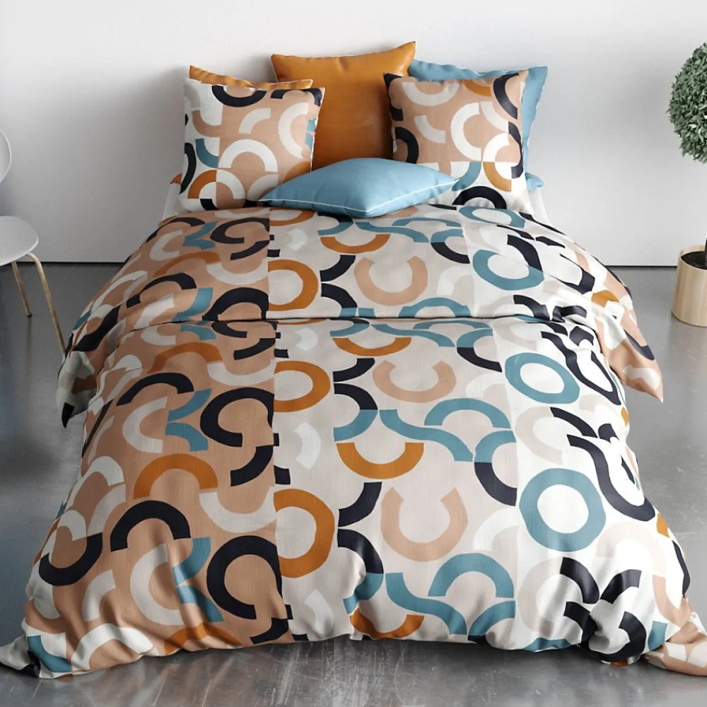 Housse de couette 260x240 IGOR + 2 taies coton 57 fils>Atelier Du Coton Online