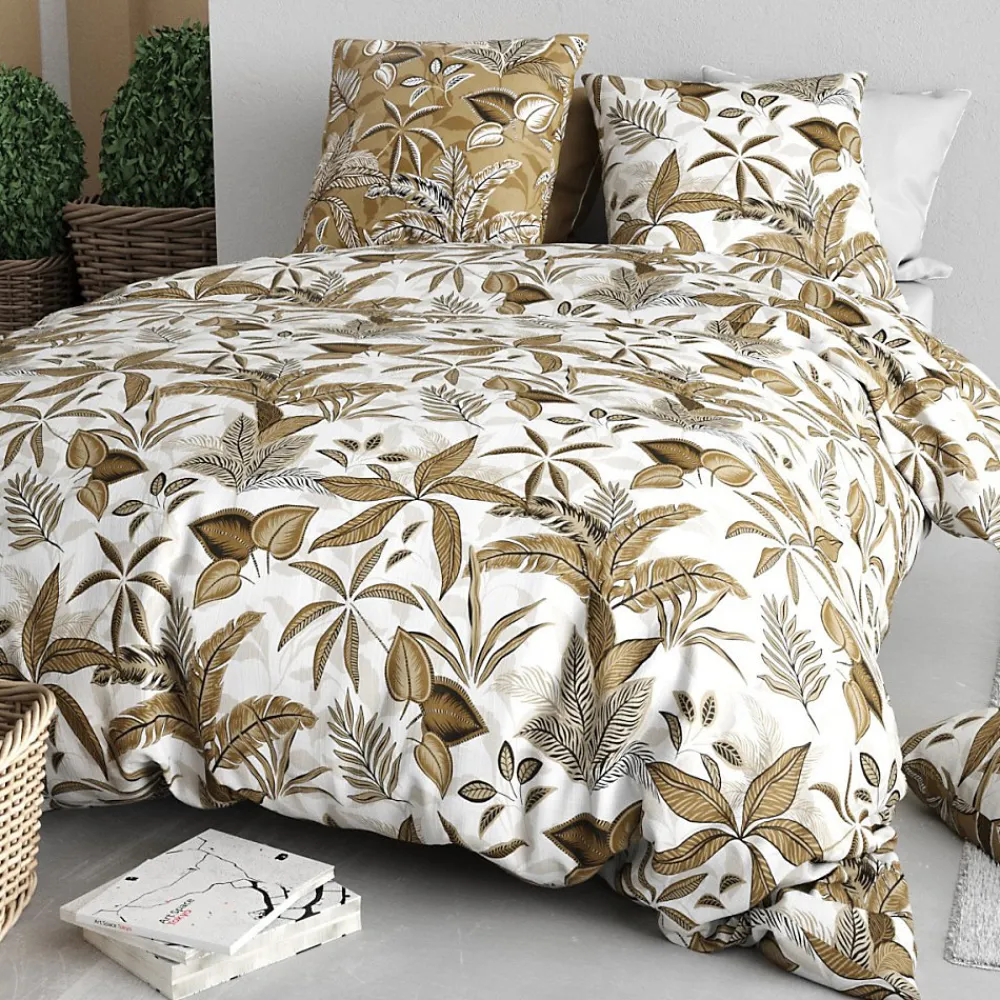 Atelier Du Coton Housse de couette 260x240 KAHONI + 2 taies coton 57 fils* Housse De Couette