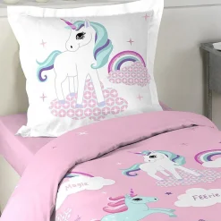 Housse de couette 140x200 Licorne + 1 taie coton>Douceur D'Intérieur Clearance