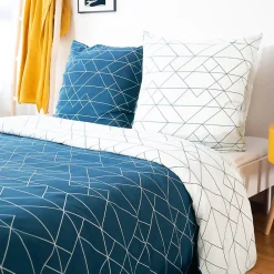 Housse de couette 240x220 List + 2 taies microfibre>Cote Deco Clearance