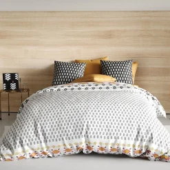 Atelier Du Coton Housse de couette 260x240 LOYA + 2 taies coton 57 fils* Housse De Couette
