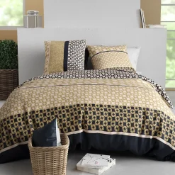 Atelier Du Coton Housse de couette 260x240 LUXORE + 2 taies coton 57 fils* Housse De Couette