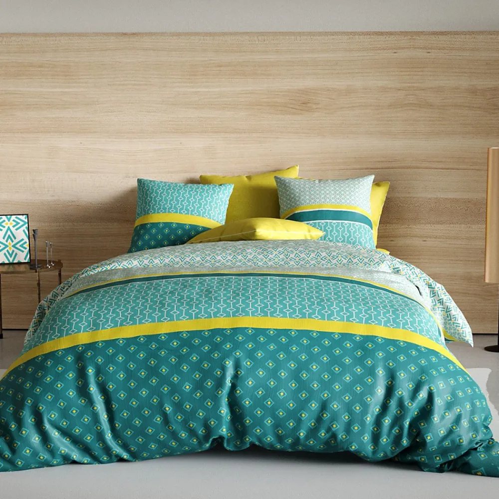 Housse de couette 240x220 Malphite + 2 taies coton 57 fils>Atelier Du Coton Sale